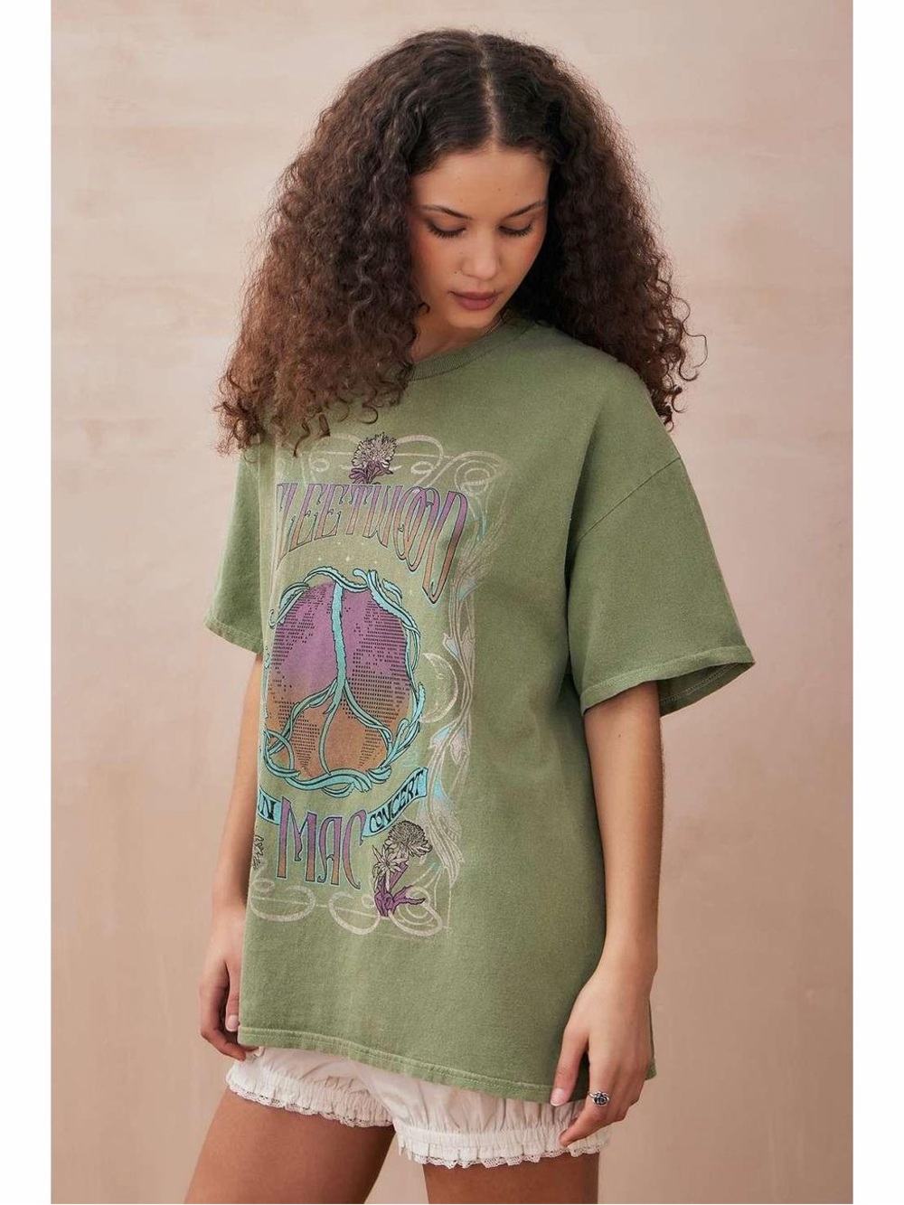 Urban Outfitters Green Fleetwood Mac T-shirt One Size